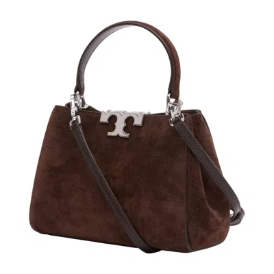 Tory Burch Eleanor Suede Shoulder Bag In Brown