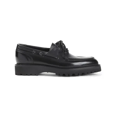 John Lobb Black Tide Dew Hide Hilly Calf Leather Derbies In Multi