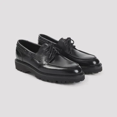 John Lobb Black Tide Dew Hide Hilly Calf Leather Derbies In Multi