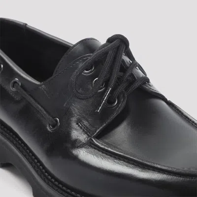 John Lobb Black Tide Dew Hide Hilly Calf Leather Derbies In Multi