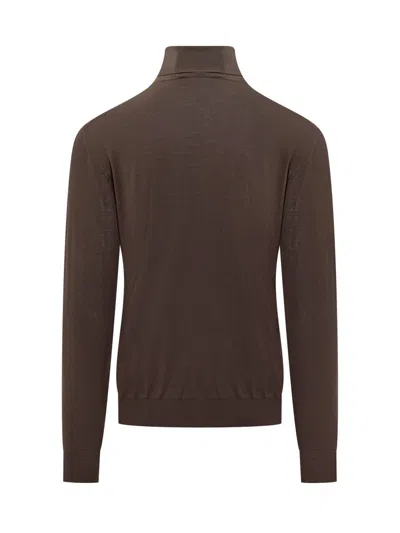 Filippo De Laurentiis Turtleneck Sweater In Brown