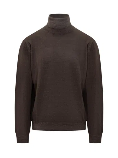 Filippo De Laurentiis Dolcevita Roll-neck Sweater In Brown