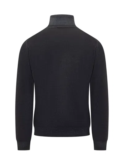Filippo De Laurentiis Dark Grey Wool Turtleneck In Multi