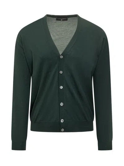 Filippo De Laurentiis Button Cardigan In Green