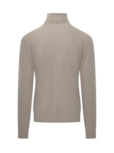 Filippo De Laurentiis Wool Turtleneck Beige In Brown