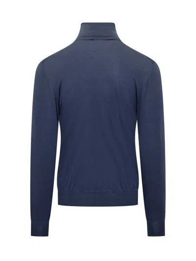Filippo De Laurentiis Turtleneck Sweater In Blue
