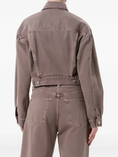 Agolde Radley Buttoned Jacket In Brown