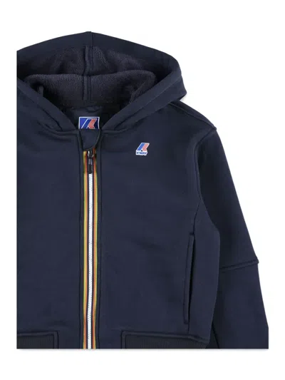 K-way Hooded Zip-up Top In Blue