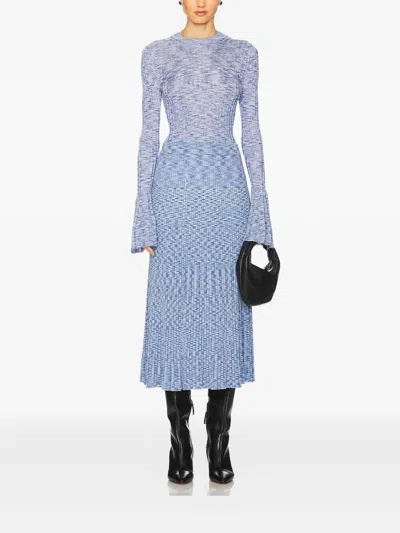 Zimmermann Mouline Long-sleeves Top In Blue