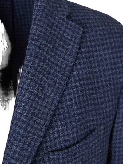 Boglioli Notched Wool Jacket In Blue