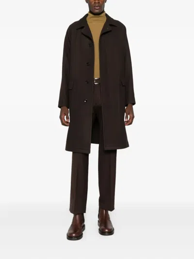 Tagliatore Pocket Coat In Brown