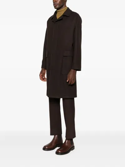 Tagliatore Pocket Coat In Brown