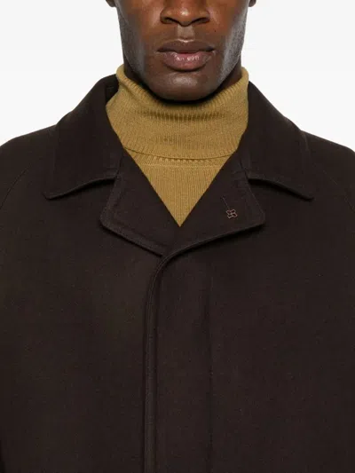 Tagliatore Pocket Coat In Brown