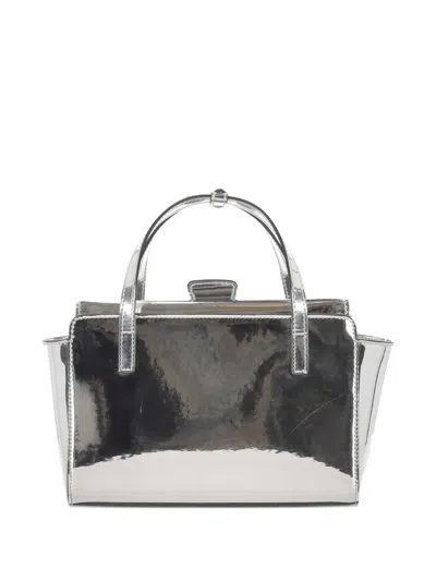 Hidesins Top Handle Shoulder Bag In Silver