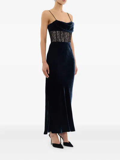 Rebecca Vallance Lace Panel Minerva Midi Dress In Multi