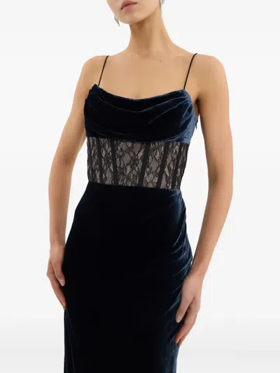 Rebecca Vallance Lace Panel Minerva Midi Dress In Multi