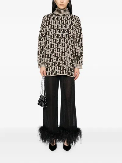 Pre-owned Fendi 1990-2000s Zucca Top In Neutral