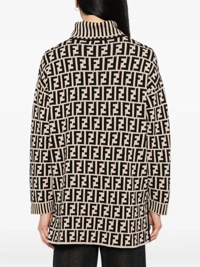 Pre-owned Fendi 1990-2000s Zucca Top In Neutral