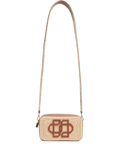 Simkhai Tallia Raffia Cross Body Bag In Neutral