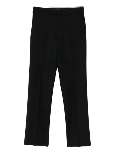 Lardini Virgin Wool Trousers In Black