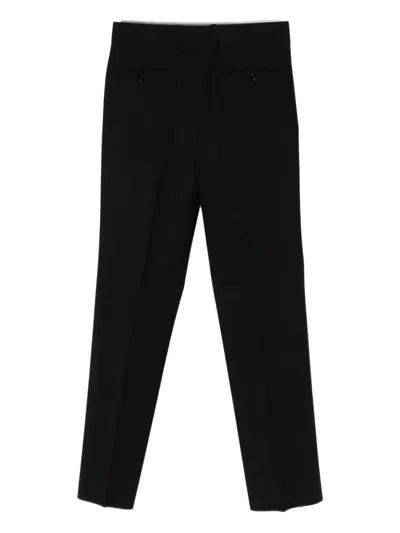 Lardini Virgin Wool Trousers In Black