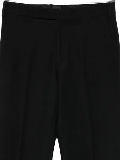 Lardini Virgin Wool Trousers In Black