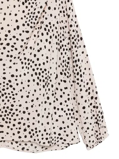 Ba&sh Delphine Spotted Long-sleeve Blouse In Neutral