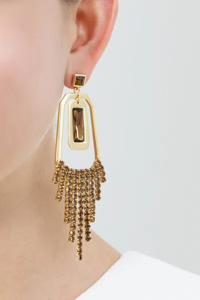 Rebecca Vallance Cuban Earrings In Gold