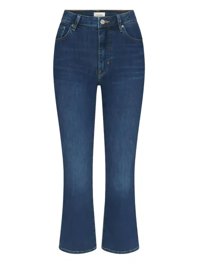 Frame The Reboot Crop Bootcut Jeans In Blue