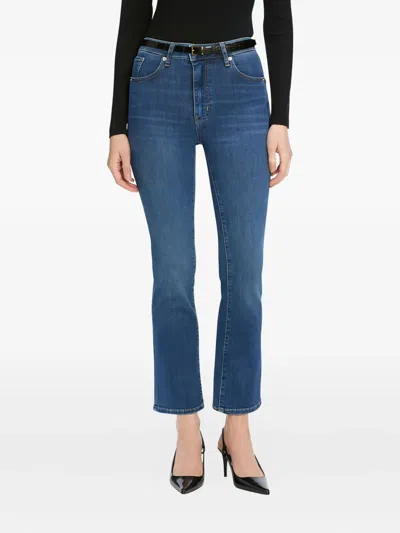 Frame The Reboot Crop Bootcut Jeans In Blue