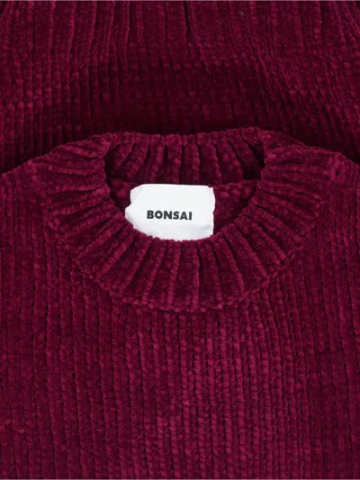 Bonsai Chenille Sweater In Red