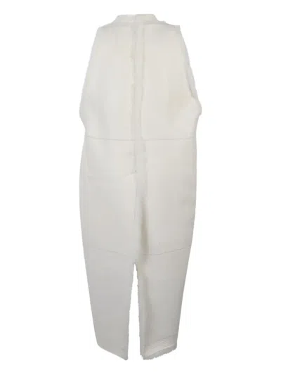 Rick Owens Cyclops Fur Coat In White