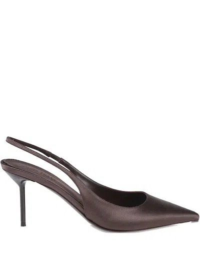 Paris Texas Lidia Back Strap Pointed Pumps In Brown