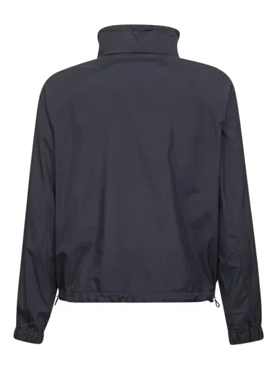 Brunello Cucinelli Blue Lightweight Techno Fabric Hooded Jacket In Blue