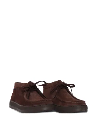 Sebago Harper Mid Creato In Pelle Idrorepellente Laced Shoe In Brown