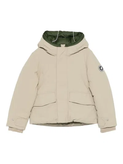 Save The Duck Hooded Padded Jacket In Neutral