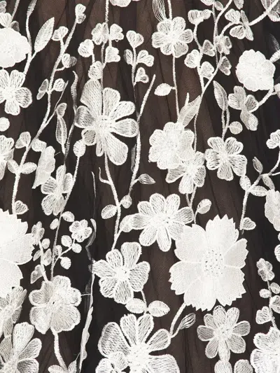 Bronx And Banco Greta Floral-embroidered Halter Midi Dress In Black