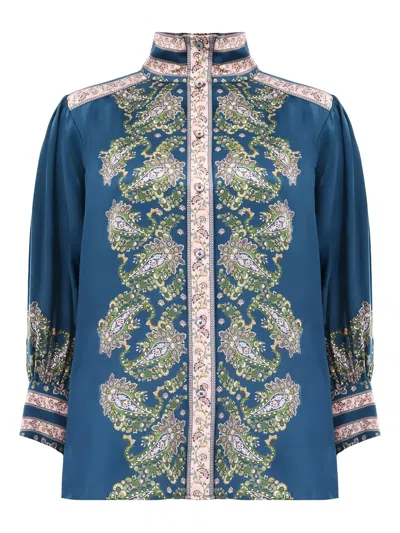 Christy Lynn Paloma Patterned Top In Blue