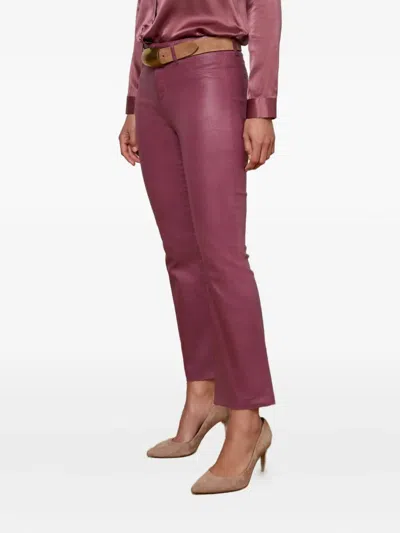L'agence Kendra High Rise Cropped Flared Jeans In Deep Mauve In Multi