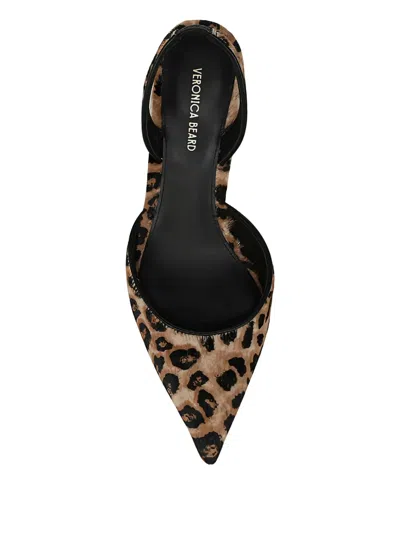 Veronica Beard Caroline 2 Genuine Calf Hair Pointed Toe Pump In Brown