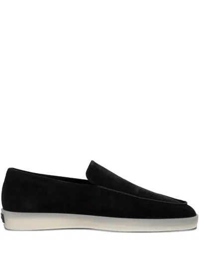 Fear Of God Suede Loafers With Rubber Sole And Round Toe In Black