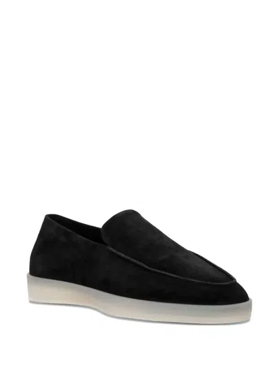 Fear Of God Suede Loafers With Rubber Sole And Round Toe In Black