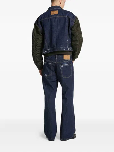 Dsquared2 Button Zip Jeans In Blue