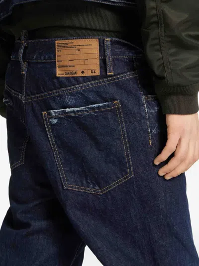 Dsquared2 Button Zip Jeans In Blue