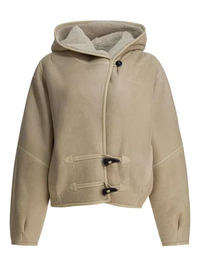 Isabel Marant Amiel Hooded Toggle Jacket In Brown