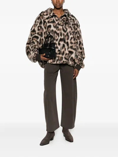 Halfboy Animal-print Bomber Jacket In Animal Print