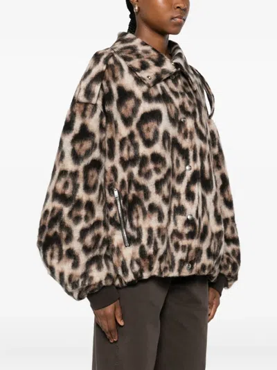 Halfboy Animal-print Bomber Jacket In Animal Print