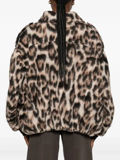 Halfboy Animal-print Bomber Jacket In Animal Print