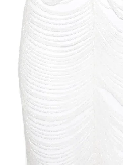 Giuseppe Di Morabito Beaded V-neck Dress In White