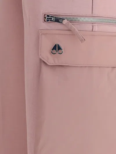 Moose Knuckles Mixmedia Joggers In Pink